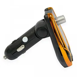 FM модулятор в машину трансмітер золотистий X8 Plus Bluetooth 2 USB AUX - мініатюра 3