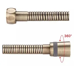 Душовий шланг, латунь, 1500 мм, бронза Gappo G45-4, Бронза