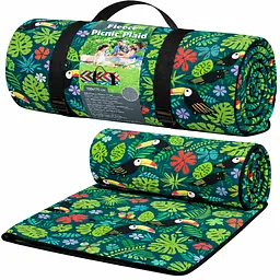 Плед складний утеплений для пікніка Bolan Home&Design Toucan 130x170 см пляжний килимок фліс - мініатюра 3
