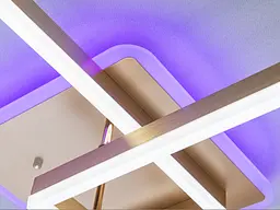 Стельова LED люстра золото 84 Вт пульт 15 м² - мініатюра 5