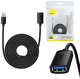 Кабель — подовжувач Baseus AirJoy Series USB male to USB female (тато — мама) 0.5 м - мініатюра 3