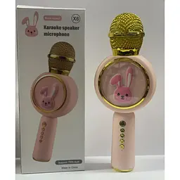 Мікрофон G-Toys Караоке Karaoke speaker X6 Pink, бездротовий - мініатюра 3
