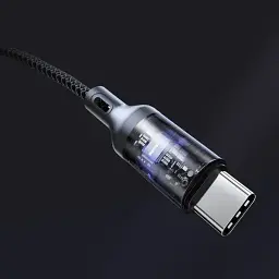Кабель Remax Jack 3.5 AUX - USB C Sury 15 см чорний - мініатюра 4