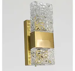 Світлодіодне настінне бра Artlight B165-WALL, 18 Вт, латунь та прозоре скло - мініатюра 2