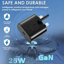 Швидкий зарядний адаптер USB-C 25W Fast Charger для Samsung Galaxy - мініатюра 2