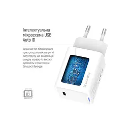 Зарядний пристрій ColorWay GaN Mini 45W PD Port PPS USB-C white (CW-CHS057PD-WT) - мініатюра 2