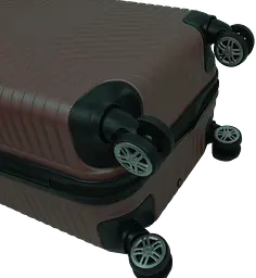 Мала пластикова валіза на колесах 45L Polo коричнева GD sum0028668 - мініатюра 6