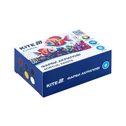 Акрилові фарби Kite Creative 6 кольорів, 20 мл (K-271) - мініатюра 1