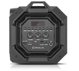 Колонка портативна 2.0 REAL-EL X-751 Black, 2 x 18 Вт, пластиковий корпус, Bluetooth, MicroSD / USB, живлення від акумулятора, 4000 мА * год, керування збоку - мініатюра 3