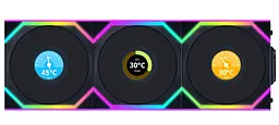 Вентилятор Lian Li Uni Fan SL Wireless LCD 120-3 Black (G99.12SLLCD1W3B.00) - мініатюра 1
