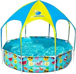 Басейн каркасний з навісом Bestway 244х244х51 см det0010316