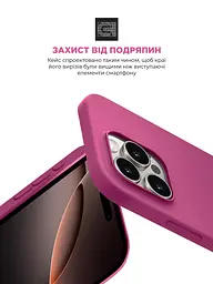 Силиконовый чехол с MagSafe для Apple iPhone 16 Pro, ICON2 MagCase, розовый, противоударный, панель с мягкой подкладкой, защита всего корпуса, поддержка беспроводной зарядки, совместим с защитными стеклами и пленками, ArmorStandart (ARM81319) - мініатюра 5