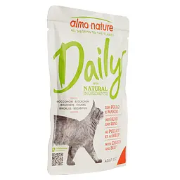 Вологий корм для котів Almo Nature Daily Cat з куркою та яловичиною 70 г (5271) - мініатюра 2