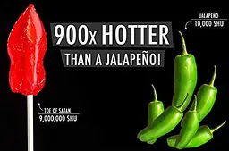 Гострий льодяник Worlds Hottest Lollipop The Toe of Satan, 1шт - мініатюра 5
