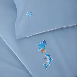 Дитяча постільна білизна MIRSON BABY Poplin Edition Ocean Green wave 110х160см (2200013086260) - мініатюра 4