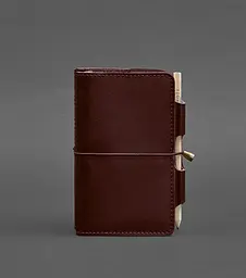 Шкіряний блокнот (Софт-бук) 3.0 бордовий