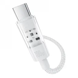 Кабель Baseus Gem Fast-Charging Type-C to Type-C 100W 2m white (P10373000211-01) - мініатюра 4