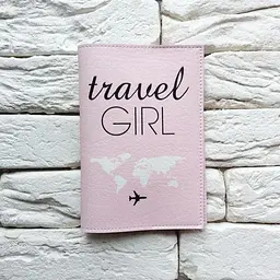 Обкладинка для паспорта Travel girl 4 (рожевий) - мініатюра 2