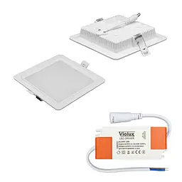 Світильник LED даунлайт Violux ALUMIN 12W 4200K квадрат IP20 ( 121270 ) - мініатюра 3