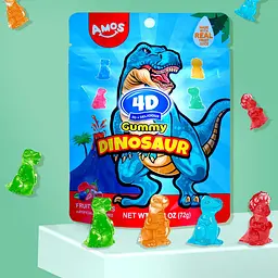 Жувальні цукерки Amos 4D Gummy Dinosaur 198г - мініатюра 2