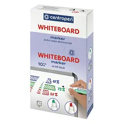 Маркер для дошок Centropen WhiteBoard клиноподібний 1-4.5 мм чорний (8569/01) - мініатюра 2
