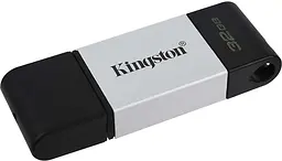USB Flash Kingston USB 3.2 DT80 USB-C 32GB Silver Black - мініатюра 2