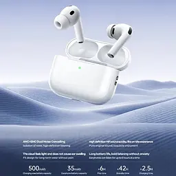 Бездротові навушники TWS REMAX PD-BT710 Pro, ANC+ENC, White - мініатюра 2