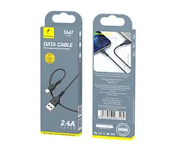 Кабель SkyDolphin S66T USB - USB Type-C (M/M), 1 м, Чорний (SDUSB-000650)