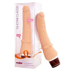 Вібратор Silicone Classic, 19 см (тілесний)
