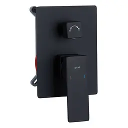 Душова система для душу Qtap Gemini прихованого монтажу на два споживача QTGEM113BLM45697 Black matt, Чорний матовий - мініатюра 3