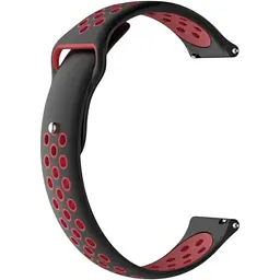 Ремінець DK CDK для Garmin Vivoactive 4 22mm Silicone Sport Band Nike (011907) (black / red)