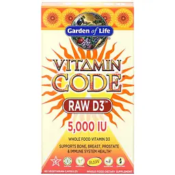 Вітамін D3 Garden of Life Vitamin Code RAW D3 125 мкг 60 капсул (GOL11586) - мініатюра 2