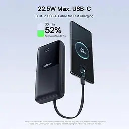 Павербанк Baseus Lipow 22.5W чорний 20000 mAh - мініатюра 8