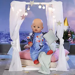 Одяг для ляльки Baby Born Святковий комбінезон синій (831090-2) - мініатюра 6