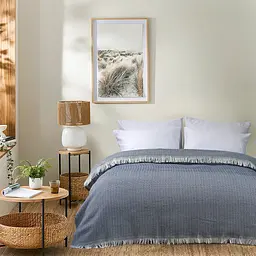 Покривало Lotus Home - Retimna lacivert синій 220x240 - мініатюра 2