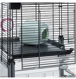 Модульна клітка для хом'яків та мишей Ferplast Multipla Hamster Crystal з аксесуарами чорна 72.5x37.5x62 см 57007617 - мініатюра 8