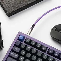 Кабель Keychron USB-A/USB-C USB-C заряджання/синхронізації Keychron, 1м, Type-C, Double-Sleeved Geek, фіолетовий (CAB23_KEYCHRON) - мініатюра 2