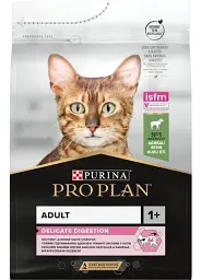 Сухий корм Purina PRO PLAN Adult 1+ Delicate Digestion для дорослих кішок з чутливим травленням з ягнятком 3 кг