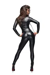 Комбінезон Noir Handmade F162 Powerwetlook overall with leash and two-way zipper, L, мокрий ефект