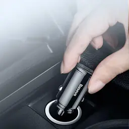 Автомобільний зарядний пристрій Baseus Circular Plastic PD3.0 QC 4.0 + 30W USB + Type-C black (CCALL-YS01) - мініатюра 4