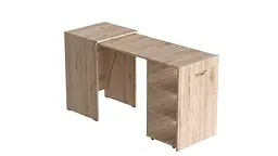 Стіл-тумба трансформер Смарт 1/2 Ferrum-decor 750x1450x600 ДСП Дуб Сан-Марино 16 мм (FRD-105075) - мініатюра 2