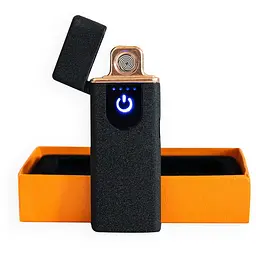 Електронна запальничка чорна матова сенсорна запальничка наподарунок USB Lighter