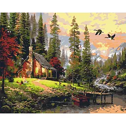 Картина за номерами Мисливський будиночок LW1831, 40х50 см