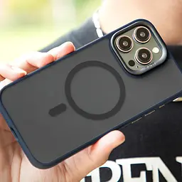 TPU+PC чохол Blueo Skin Friendly Frosted with MagSafe для Apple iPhone 15 Pro Max (6.7) Синій / Blue - мініатюра 2