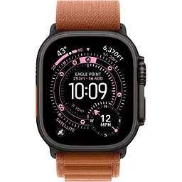 Смарт-годинник Apple Watch Ultra 3 49mm Black Titanium Case with Terra Cotta Alpine Loop Medium (MG9E4) - мініатюра 2