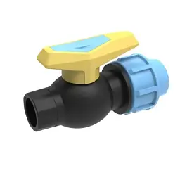 Кран кульовий SantehPlast ПЕ затиск з внутрішньою різьбою 25х3/4" PP 30412