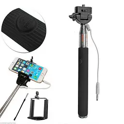 Монопод для себешки with cable take pole чорний - мініатюра 2