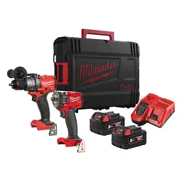 Набір акумуляторних інструментів M18FPP2B3-502X MILWAUKEE (Дриль-шурупокрут акумуляторний безщіткова ударна M18 FPD3-0X GEN 4 кру - мініатюра 2
