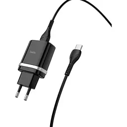 Зарядний пристрій HOCO C12Q Smart USB QC 3.0 + кабель USB-A — USB-C 18 Вт чорний (6931474716293) - мініатюра 7