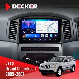 Штатна магнітола Jeep Grand Cherokee 2005-2007 Big Screen Decker D10-006 4x64, 4G Decker (НФ-00008810)